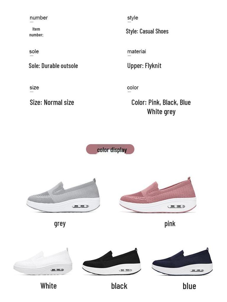 Changfeng Women's Summer Rocking Shoes - Thick Sole, Plus Size, Casual & Comfort Shoes