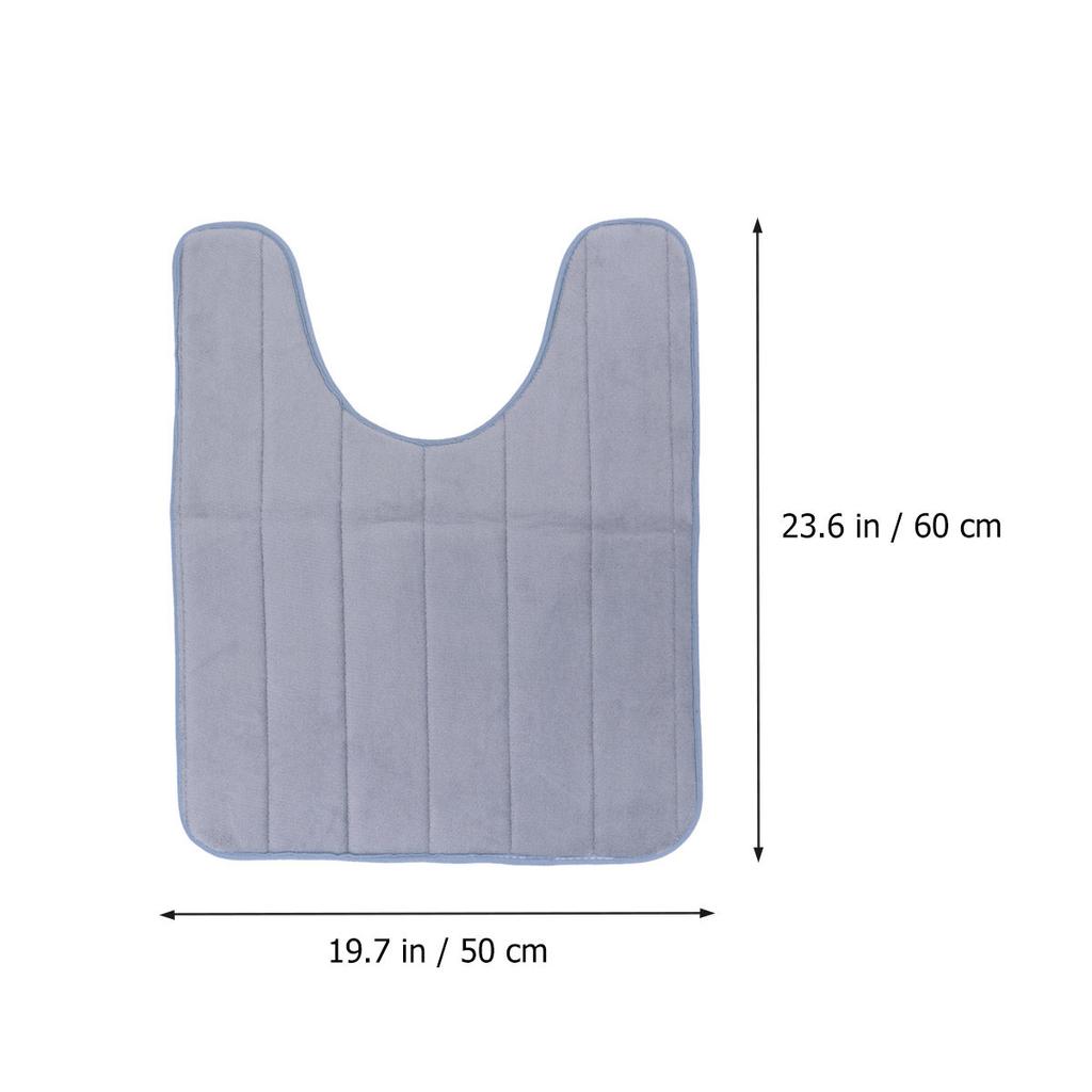 U Shape 50x60 Cotton Toilet Seat Cover Thick Stretchable Washable Universal Warmer Comfort Fit Light Tan Toilet Seat Cover
