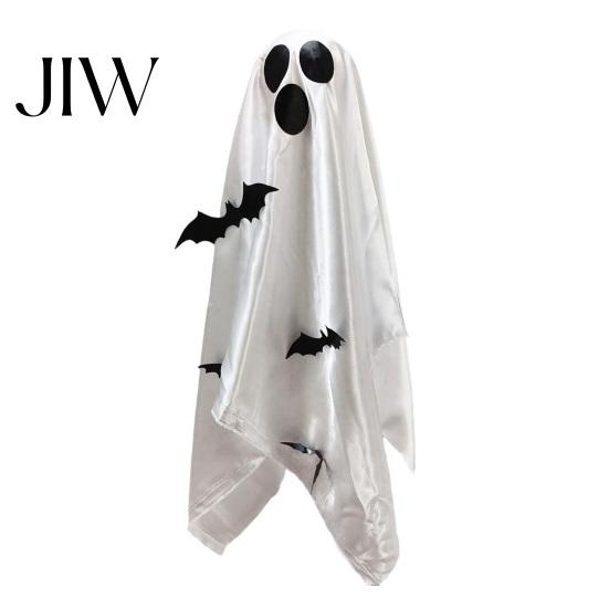 Halloween Hanging Ghost Decorations Scary Decor, Spooky Bat Print Decor for Porch Holiday Yard Ornaments Tree, Glow-in-the-Dark Outdoor Decoration