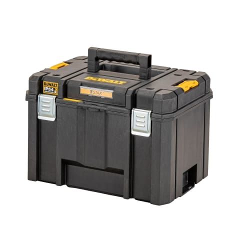 DeWalt TSTAK Large Box, Large Size, Tool Box, Storage Case, Large Capacity, Stackable Storage, Removable Tray, IP54 Dustproof, Waterproof Design, DWST