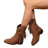 New Style Shoes: Retro Short-top Low-heeled Boots for Women, Round-toed Thick-heeled Side-zipper Boots for Women