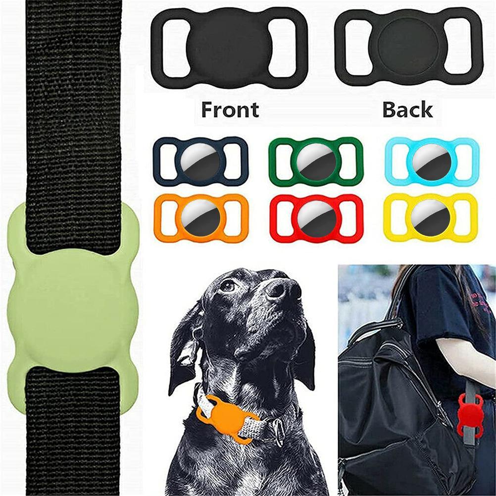 Silicone Protective Case Compatible for Airtags Finder Scratch Pet Loop Holder Compatible for Apple Airtag