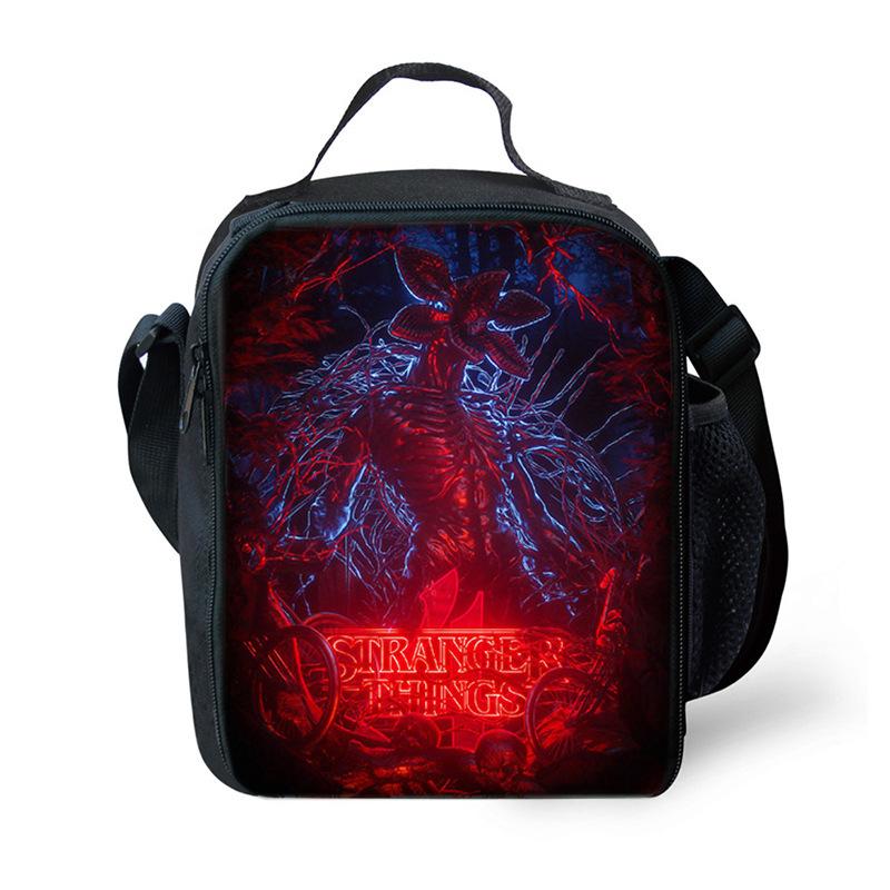Stranger Things 4 Stranger Things Cartoon Shoulder Lunch Bag Outdoor Picnic Bag