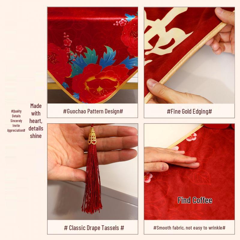 Red Wedding Table Runner and Tablecloth - Bridal Room & Engagement Decorations