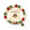 Christmas Beaded Bracelet With Santa Sleigh Charm Perfect For Holiday Gifting Christmas Party Winter Accessory