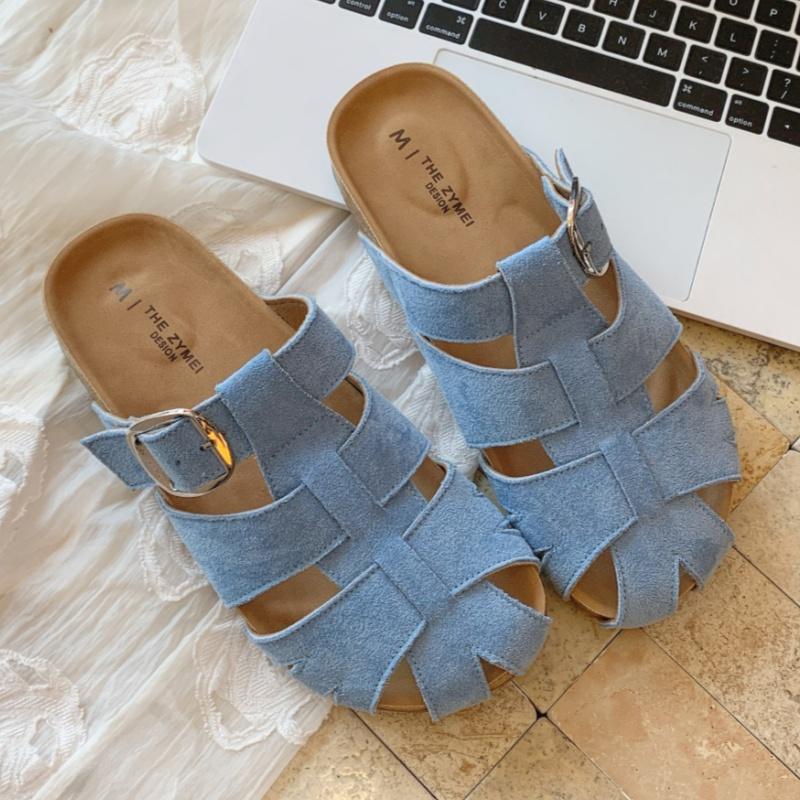 Fashion Designer New Style Mules Slippers 2025 Summer Solid Comfy Women Sandals Bao Tou Outside Beach Slip On Simple Women Slippers