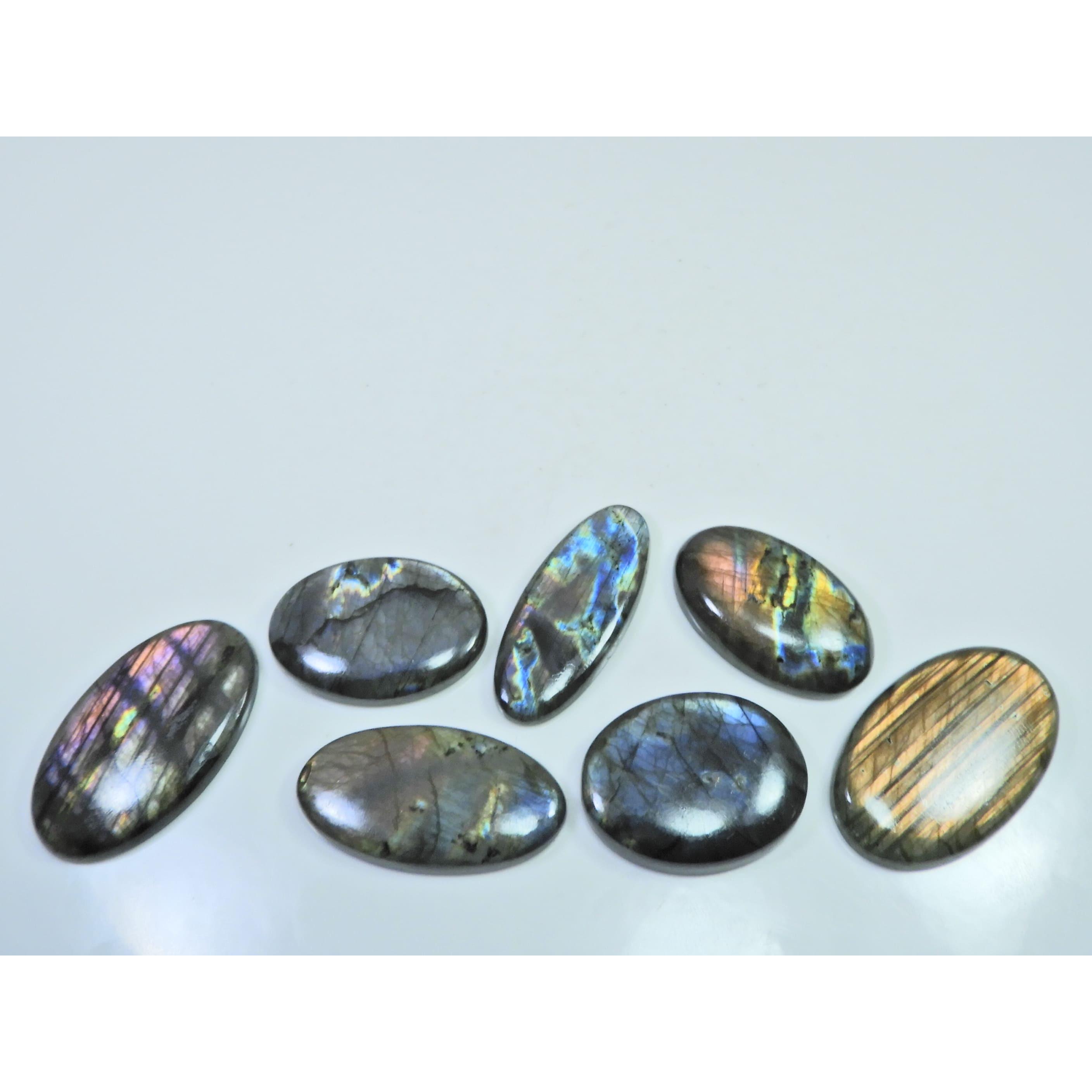 

292Cts. Natural Purple Labradorite Spectrolite Oval Loose Gemstone 7Pcs Lot LL-1181