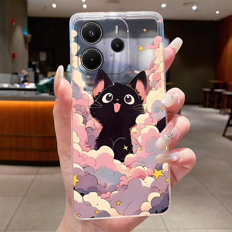For Redmi Note 14 4G Luxury Cute Cool Boys Girls Pattern Soft Silicone Phone Case Back Cover Transparent TPU Shell 24117RN76G