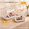 TAKEY Bread Storage Case, Bread Storage Case, Stylish Transparent Storage Container for Bread, Food, Condiments, and Tableware with Lid and Handle, Mu