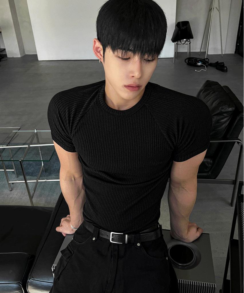 Siaosiko Muscle Fit Round Short Sleeve Knit