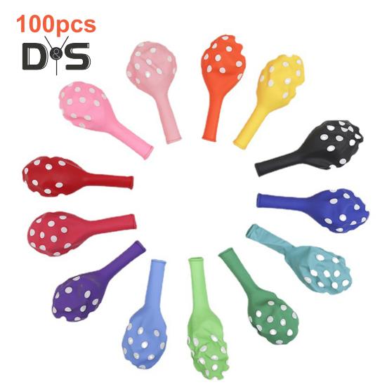 100 Pcs Colorful Polka Dot Balloons 12-inch Large Assorted Latex Balloons for Birthday Party Supplies Wedding Festival Decoration