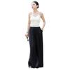 2025 Fall/Winter Cotton Linen Women's Chic Wide-Leg Skirt Pants - Textured, Flowy, and Leg-Elongating