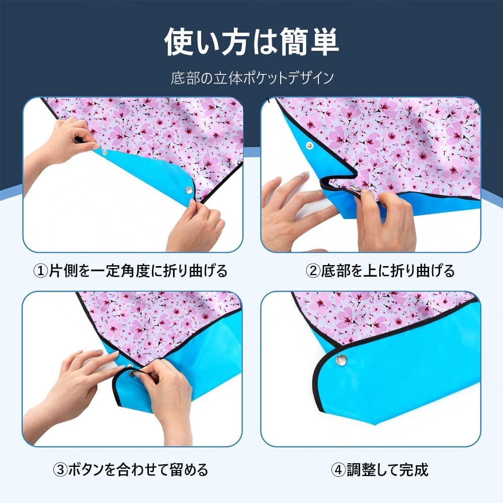 HiLiBoom Nursing Apron, Mealtime Apron, Caregiving Supplies, Waterproof, Stain-Resistant, Durable, 3D Pockets, Easy to Clean, Bib for Adults and Senio