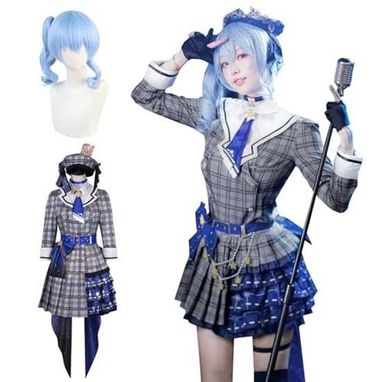 Shinpei Ryohin Hoshimachi Suisei Cosplay Wig Vtuber Costume Adults Cultural Festival Event Live2D Stage Outfit (Hoshimachi M)