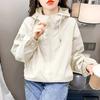 Women's Lapel Loose Solid Color Zipper Long Sleeve Sun Protection Jacket