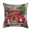 Taie d'oreiller de Noël Père Noël Camion Ferme Maison Bonhomme de neige Couronne Décoration d'arbre de Noël Bureau Canapé Housse de coussin