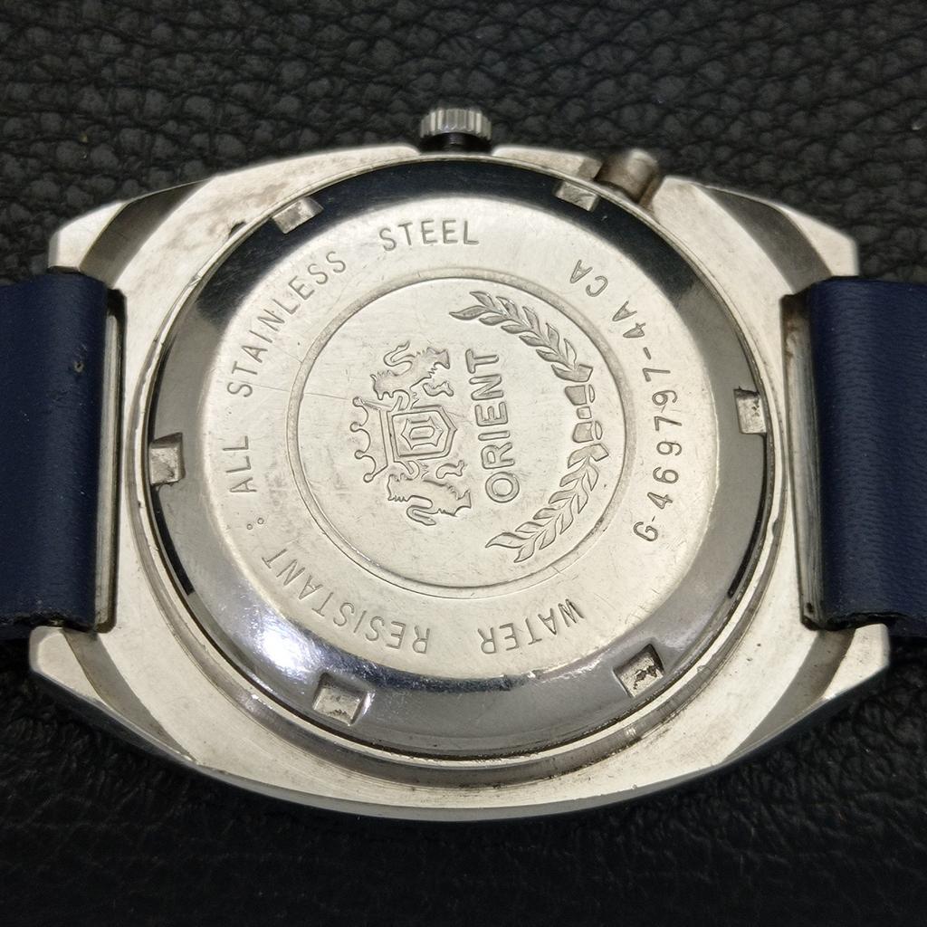 JAPAN VINTAGE ORIENT AUTOMATIC 46941 MENS BLUE COLOR DIAL WATCH A701853-5 R207-a701853