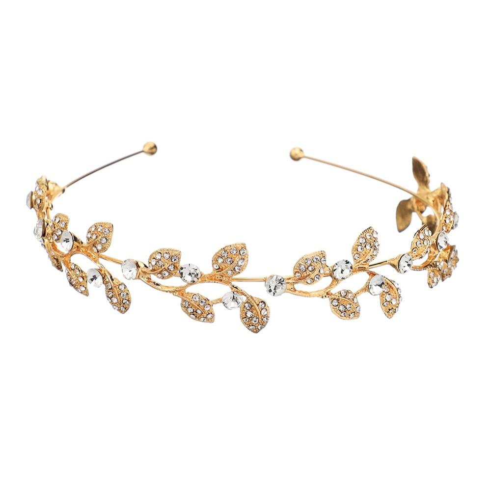 Zinc Zinc Alloy Material Wedding Hair Accessories Gold Silver Color Bride Headband Hairbands  Birthday Party
