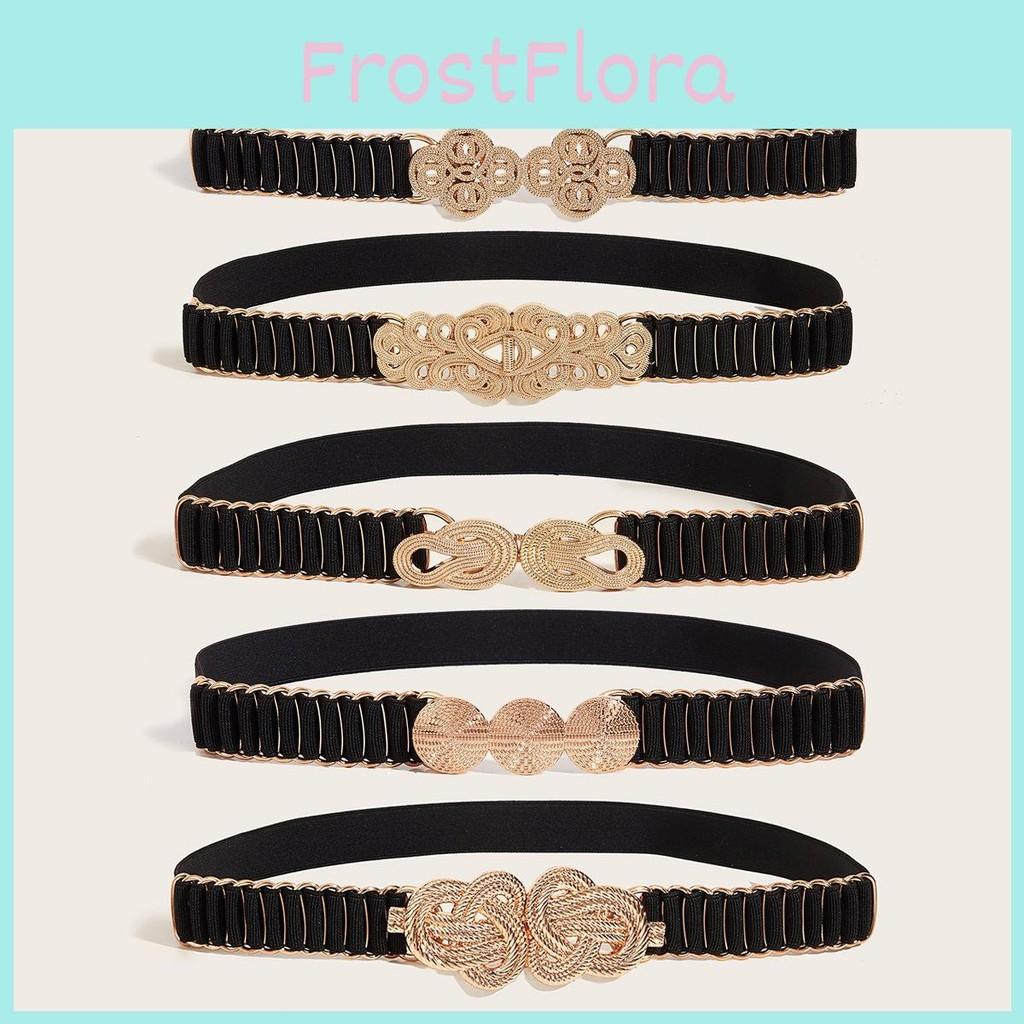 Waist Metallic Ladies Belt With Snap Button Closure For Dresses And Wear Casual