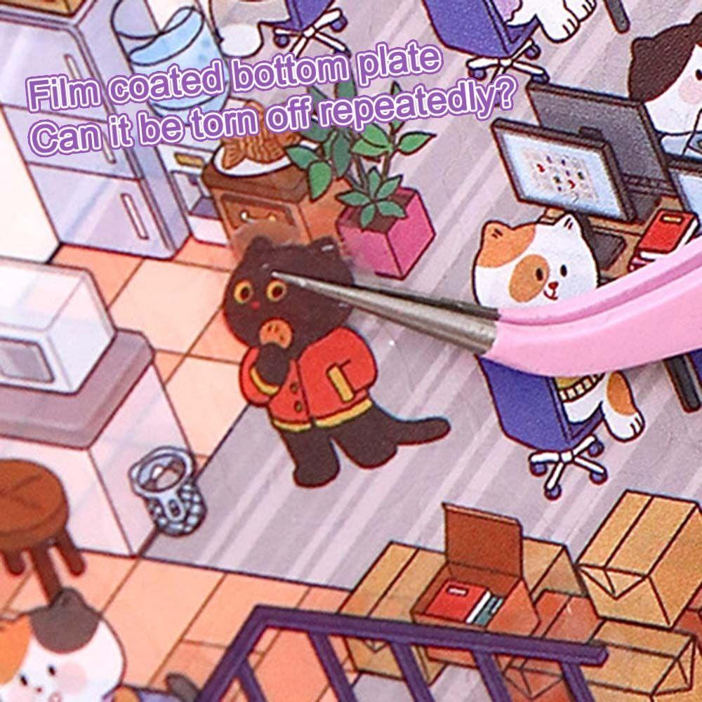 6Pcs 3D Landscape Sticker Book DIY 3D Pocket Cabin Scene Stickers  Children Gift