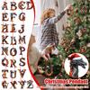 2D 26 Letter  Christmas Ornaments Acrylic Flat Christmas Tree Home Decorations Ornaments