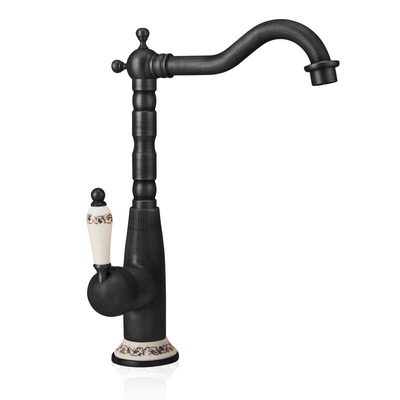 

Yibei Ceramic Blue & White Porcelain 360° Swivel Basin Faucet