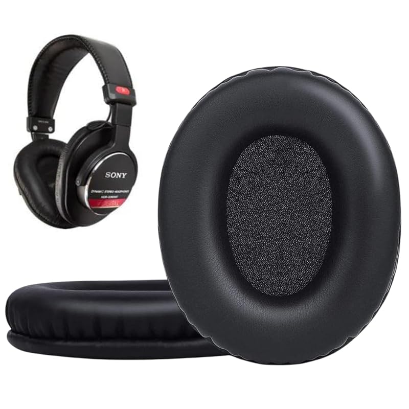 

ShotR ear pads ear cushion SONY sony MDR-CD900ST / MDR-7506 MDR-V6 MDR-V7 headphone for replacement pad cover protein leather memory foam black