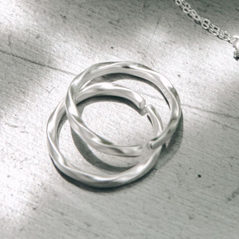 enuff (silver 925) Twisted matt slim ring