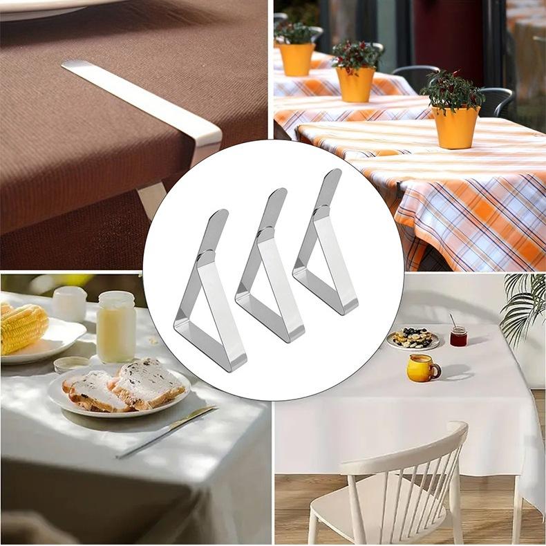 2-20Pcs Stainless Steel Anti-Slip Tablecloth Clips Non-slip Tables Cover Securing Clamps Clip Wedding Camping Promenade Table Cover Clip