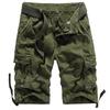 Men's Large Camouflage Cotton Work Shorts, WWII-Style Multi-Pocket Pants for Outdoor Training