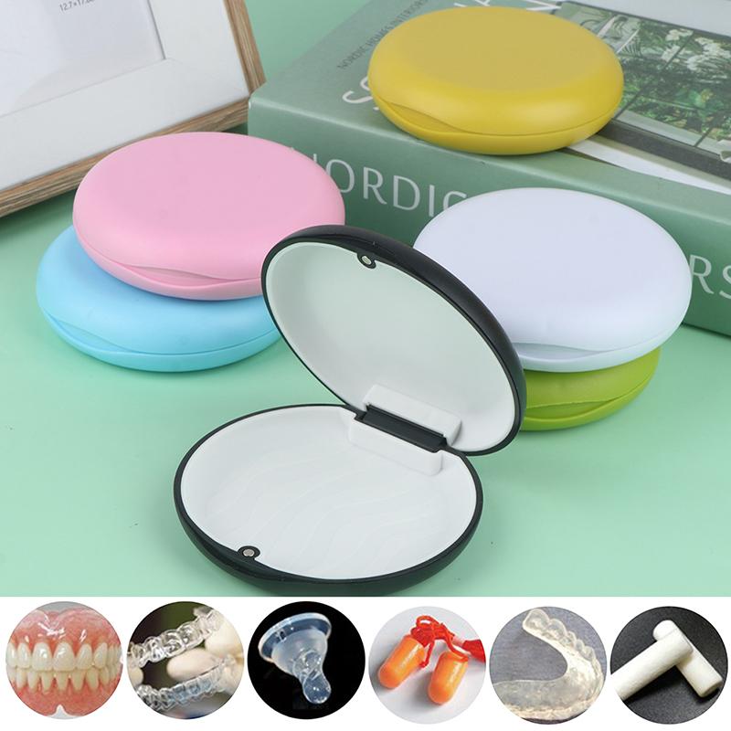 Orthodontic Denture Retainer Storage Box Tooth Chew Aligners Oral Hygiene Case Portable Fake Teeth Cases