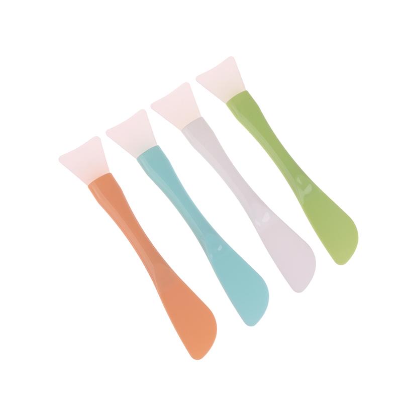 Silicone Facial Mask Brush Soft Head With Scraper Integrated Dual-Use Mud Film Brush Diy Film Adjusting Beauty Tool Beauty