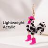 2D acrylic Christmas chick fun animal shaped earrings