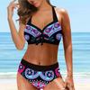 High Waist Bikini Set Female Loose New Design Printing Swimsuit Monokini Summer Two Piece Set Beach Swimwear Women Sexy Bikini