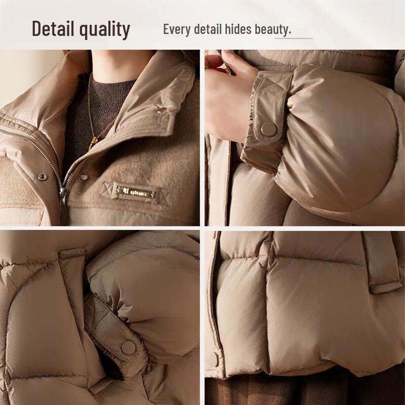 JIANHU Women's Plus Size White Duck Down Winter Jacket