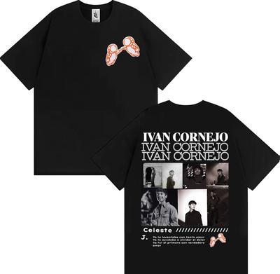 Ivan Cornejo's Album Cover Print T-shirt for Men and Women's Fashion Hip-hop 2025 Summer Print 100% Pure Cotton Casual T-shirt