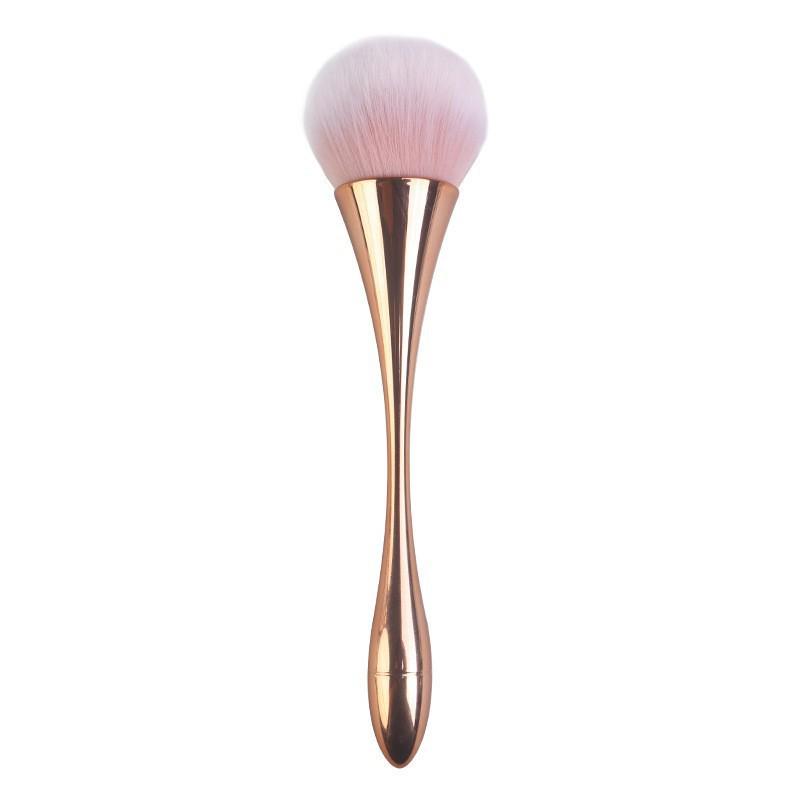 Rose Gold Small Waist Loose Powder Blush Brush - Soft Bristles Beauty Tool