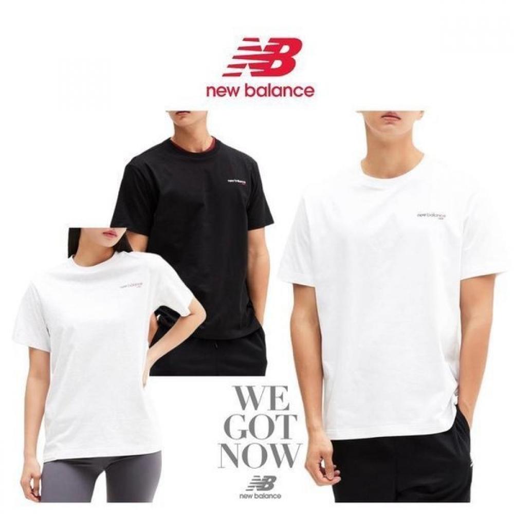 

New Balance Футболка с коротким рукавом и логотипом унисекс Nbnee21023 white/85 (XS)