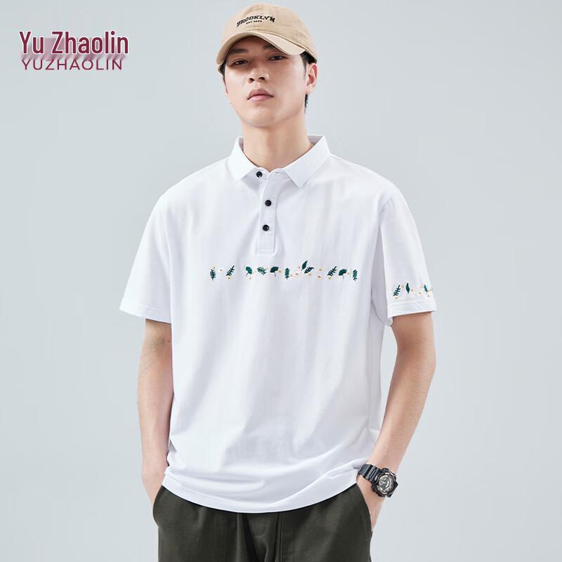 YUZHAOLIN Men s Floral Pattern Short Sleeve Polo Shirt 3XL