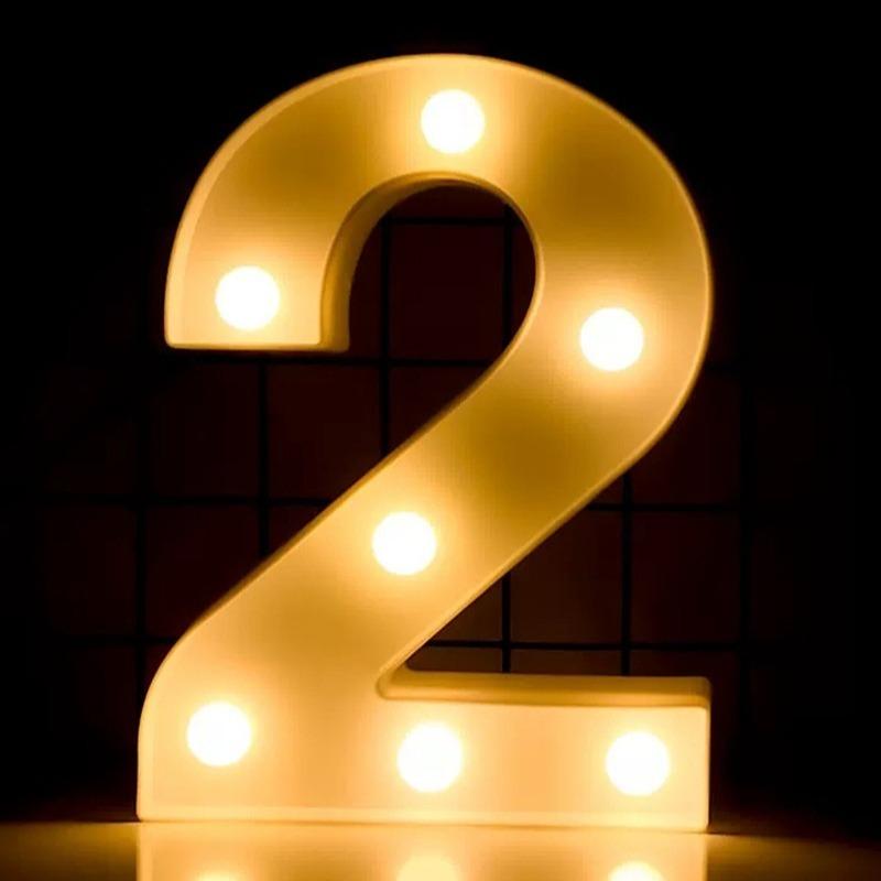 Alphabet Letter LED Nights Lights Number Lamp Decor Party Room Birthday Wall Wedding Home Decorations Personalised Ornaments