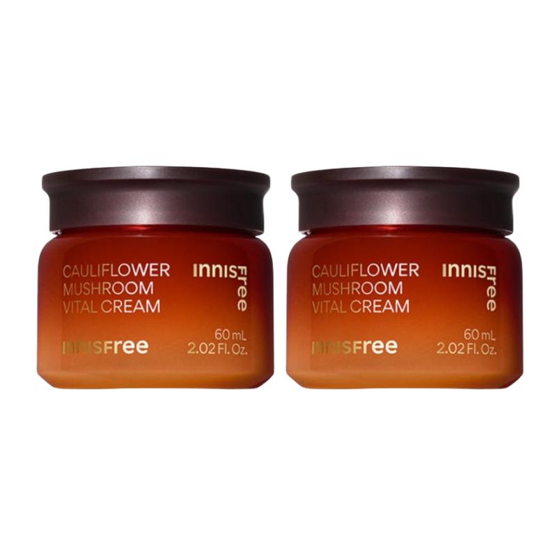 Innisfree Cauliflower Mushroom Vital Cream 60ml | Deep Hydrating & Nourishing Face Cream | Korean K-Beauty Anti-Aging & Revitalizing Skincare