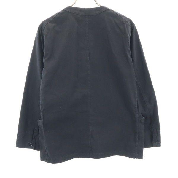 Unused Johnbull Overdying Blouson S Black No Collar Cotton Linen Men's Used