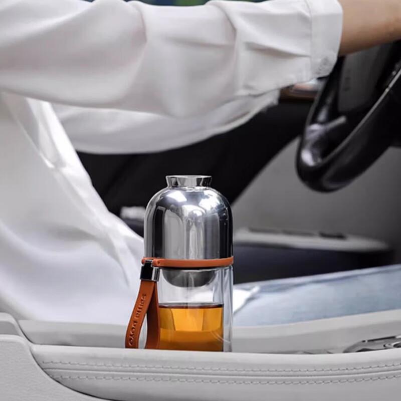 Magnetic Tea Infuser Double-Layer Glass Mug