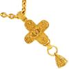 COCO Mark Necklace Cross Bell Vintage Gold Plated Gold Cross 170g Women Used