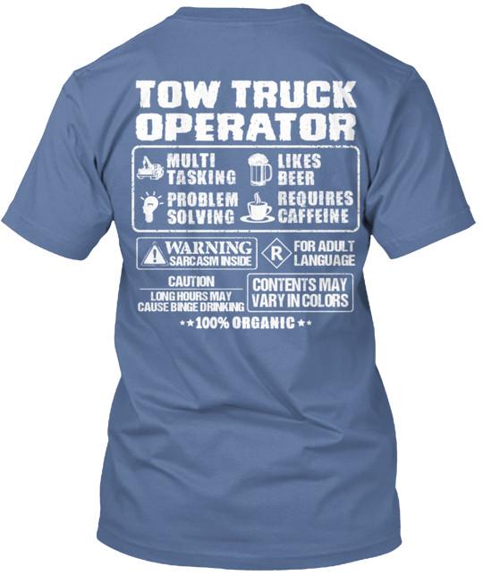 Tow Truck Operator T-Shirt Made in the USA Size S to 5XL Unisex T-Shirt S