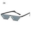 Funny Pixelated Mosaic Glasses Adults Teens Halloween Decorative Shades Party Disco Glasses Photo Props Gamer Robot Sunglasses