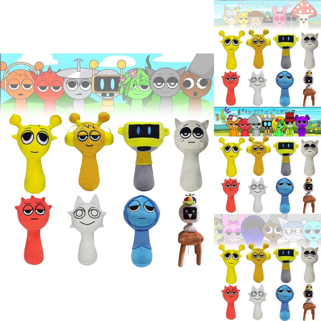 Sprunki Plüsch Musik Spiel Roboter Spielzeug Festliches Geschenk Ideal für Kinder und Sammler 20cm