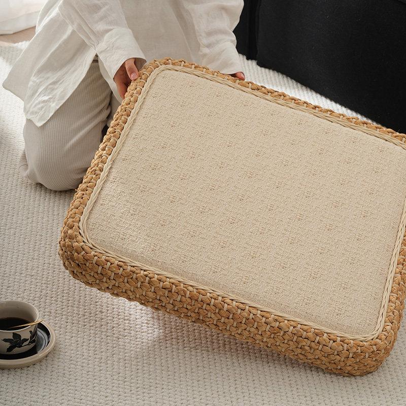 Memory Foam Tatami & Meditation Pillow for Bay Window Seating, Portable Decorative Pad for Living Room, Yoga, Guest