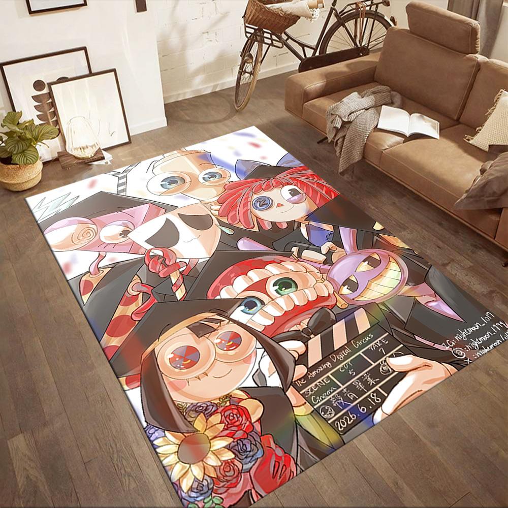 Digital Circus Area Rug Perfect For Kitchen Dining Room Balcony Foyer Antislip Rug Anime Office Decor Perfect Gift For Friends Family