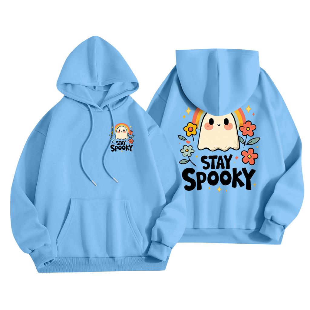 Children's Casual Fashion Halloween Print Long-Sleeved Hooded Sweatshirt